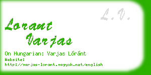 lorant varjas business card