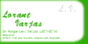 lorant varjas business card